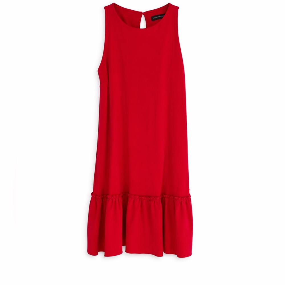 Banana Republic Bright Red Ruffle Frock Dress